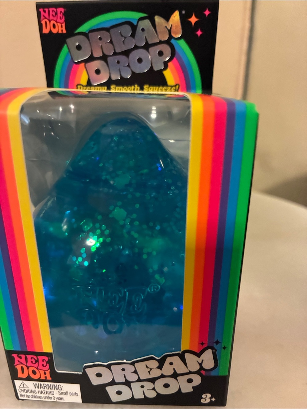Dream Drop Blue Glitter Stress Squishy - Blue